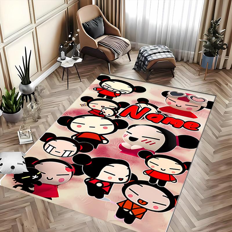 Custom Personalization Pucca Area Rug - Perfect For Kitchen, Bathroom,Laundry Room Decor Large Size Available,Gift All Seasons