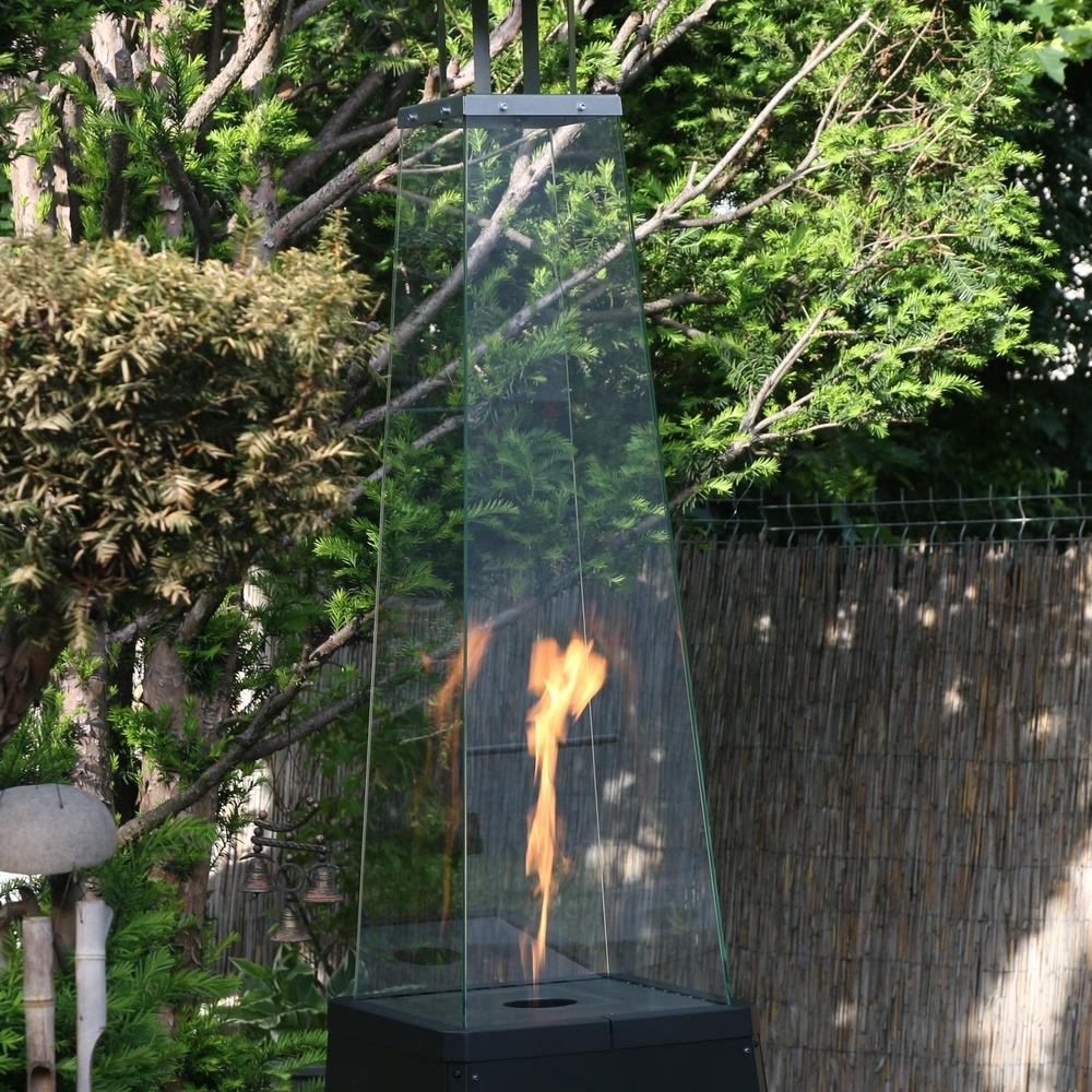 Outdoor Gas Heater Umbrella BS Steel 12 kW Set