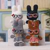 Plush Bunny Keychain With Glasses For Wedding Party Decorations And Gift Ideas