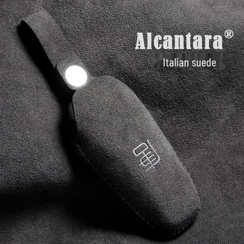 Luxury Suede Car Key Case with Buckle for BYD Tang - DMI Glory Edition, DMP