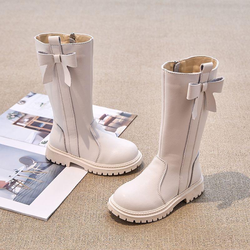 

Ботинки для девочек Новые осенне-зимние ботинки Детские ботинки Зимние женские ботинки-сокровище Ботинки Мартин Высокие бархатные кожаные ботинки 26