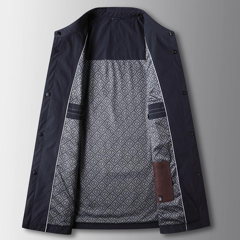 Men's Jacket Spring and Autumn Lapel Shirt Version Top Middle-aged and Young Light Luxury Business Casual Jacket Men's Clothing