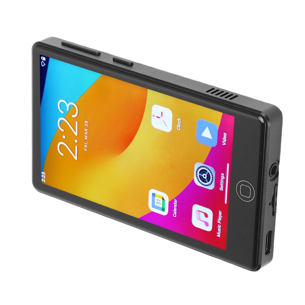 MP3 Player with Bluetooth and WiFi Support for Android14 Clear Sound Quality 4 Inch Touch Screen Built in Speaker