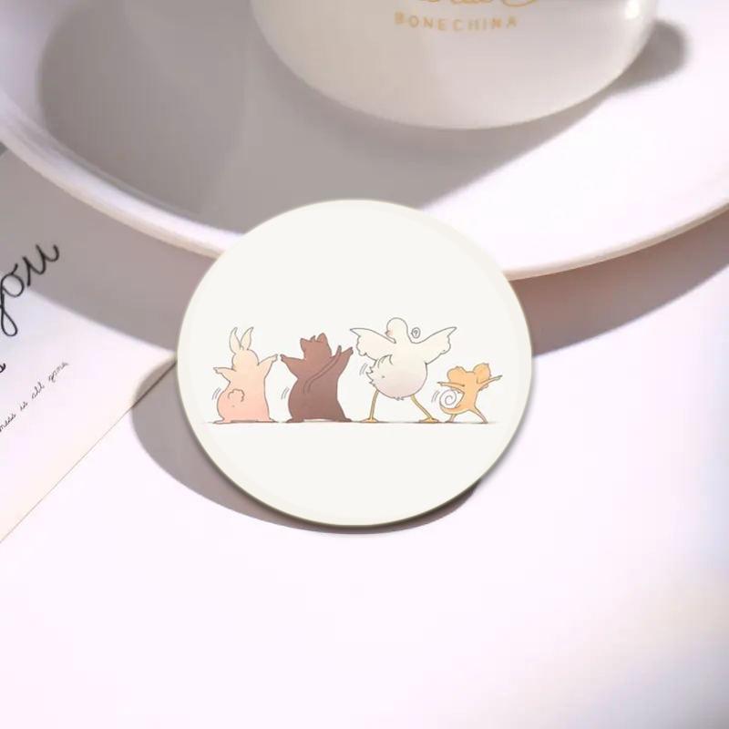 32/44/58mm Cartoon Animal Simple Drawing Badges Frog/ Cat/Squirrel/Lizard, Duck Art Brooch Backpack Decor Accessories Gifts Pins