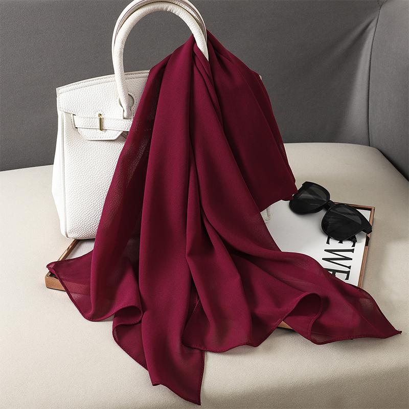 

Модный шифоновый хиджаб, платки, шарфы, женские однотонные головные повязки, женские хиджабы, шарфы, женские платки, мусульманская вуаль, Nnew