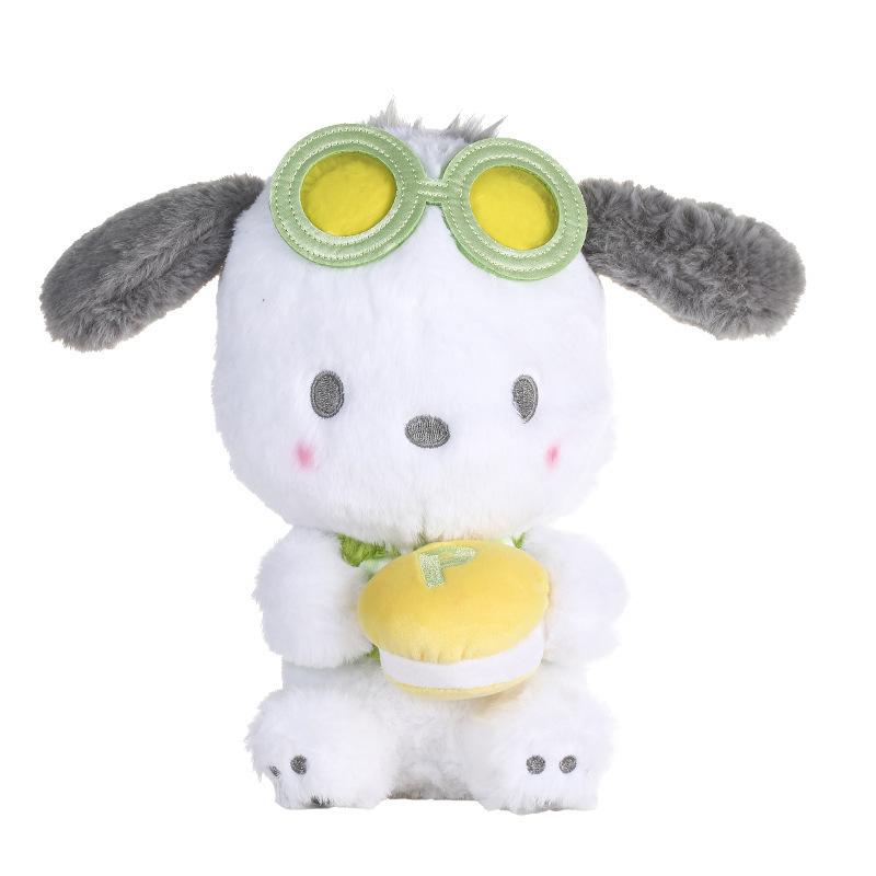 Pochacco Hello Kitty Kuromi Stuffed Toys Cute Plush Ring Toys Kawaii Baby Birthday Party Gift Children Dolls For Girl Kid