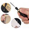 4 in 1 Stitching Awl Kit Ebony Handle DIY Leather Fabric Hand Craft Sewing Tool