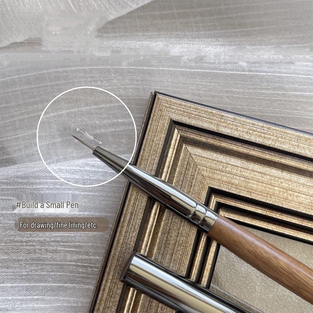 Walnut Wood Nail Art & Watercolor Brushes Set: High-End Blending & Liner Tools for Gradient Painting.