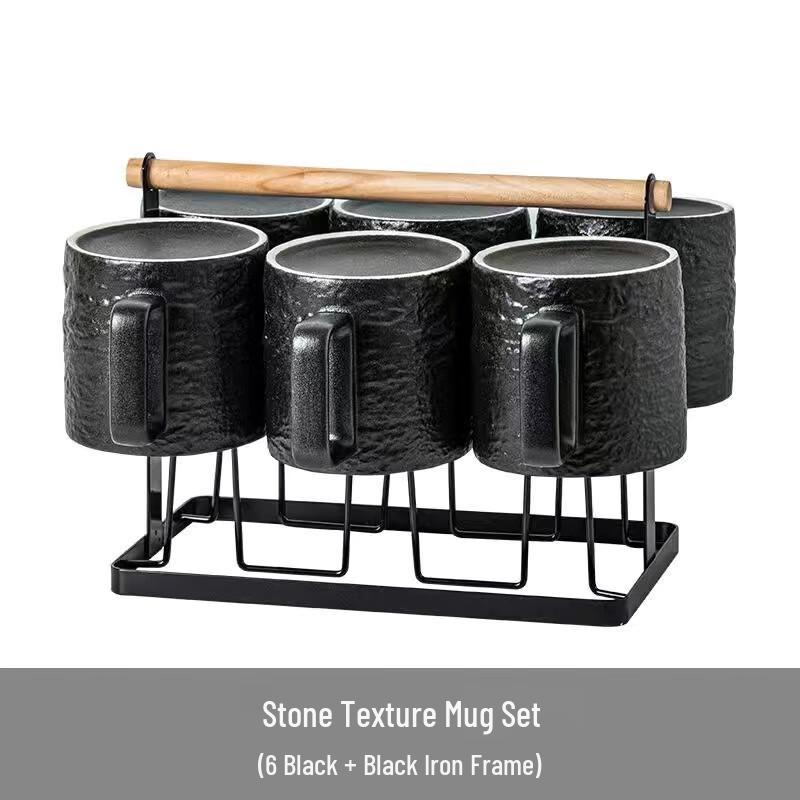 Tao Zhi Aesthetic Ceramic Mug & Rack Set