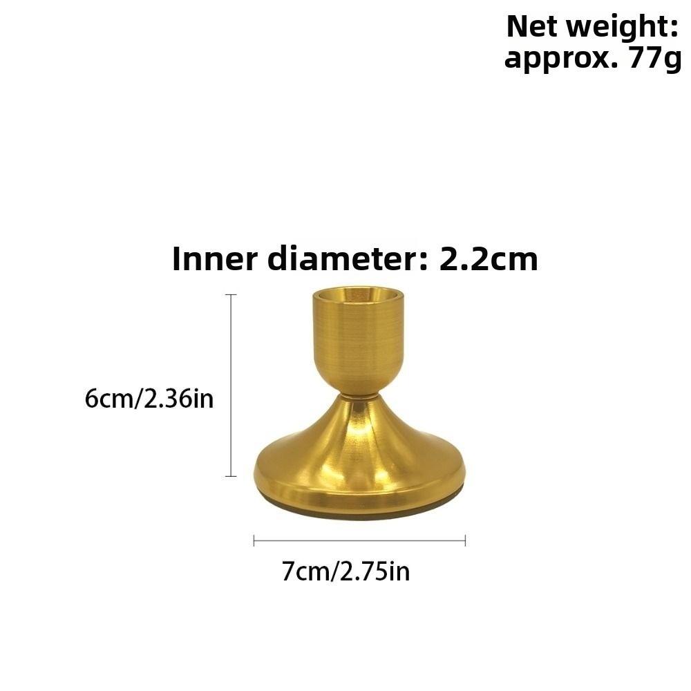 2PCS Vintage Style Candlestick Holders Metal Construction Durable Short Candle Holders Decorative Candle Stick Holders