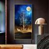 Abstract Decorative Paintings Gold Leaf Wall Art Canvas Interior Painting Modern Poster and Print for Living Room Home Decor