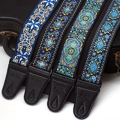 Embroidered Guitar Strap, Ethnic Style, Woven Instrument Strap, Instrument Accessories
