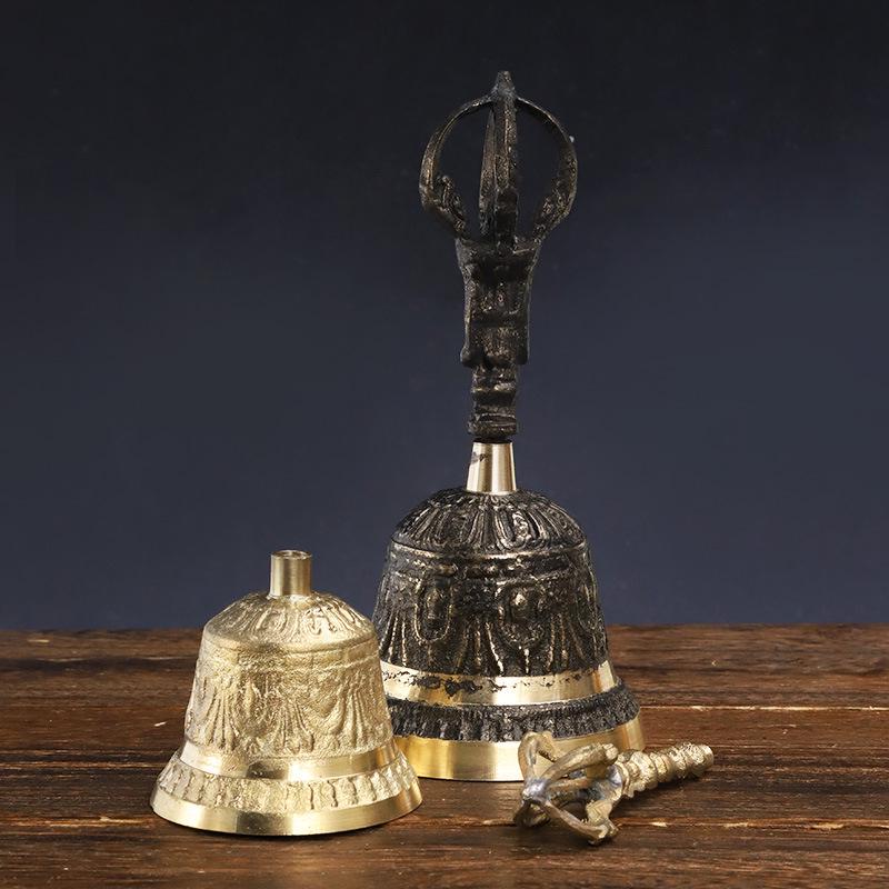 Copper Vajra Hand Bell - Ritual and Meditation Prop