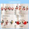 Christmas Resin Santa Claus And Snowman Ornaments Set With Festive Decor For Holiday Tree