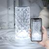 LED Crystal Desk Light Rose Light Projector Bedside Atmosphere Light 3/16 Color Touch Adjustable Night Light Diamond Small Night Light Romantic Gift