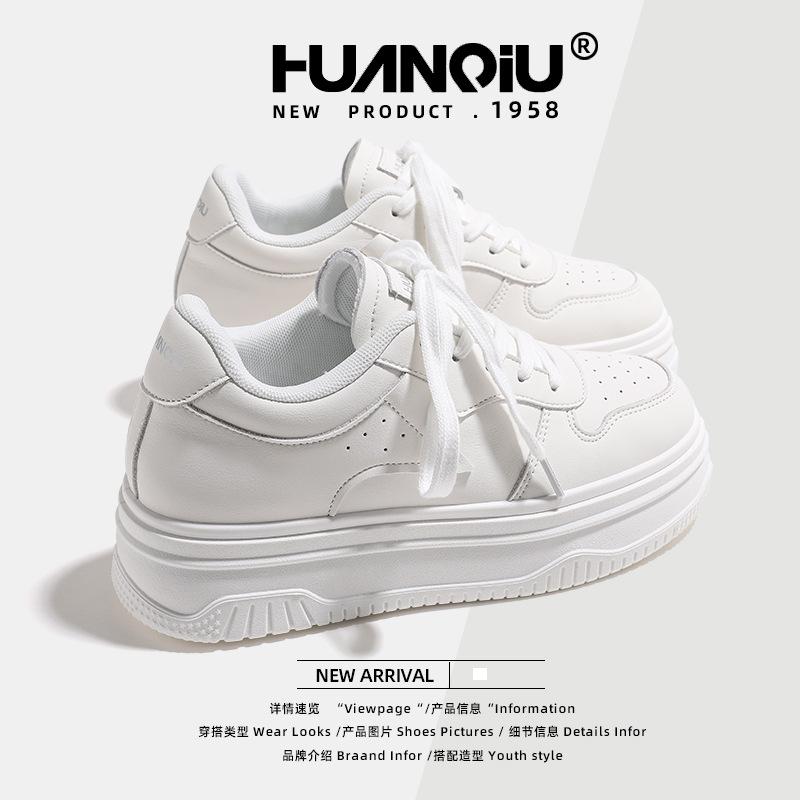 Global platform white shoes women's shoes XHQ-G369 new summer versatile women's shoes casual heightening board shoes women