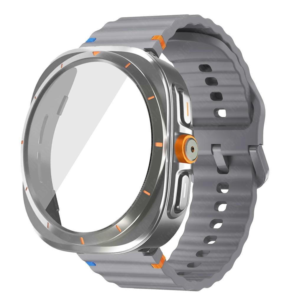 Change To Ultra Case+Band for Samsung Galaxy Watch Ultra Upgrade To Galaxy Watch 7 6 40mm 44mm Tempered Glass Screen Protector