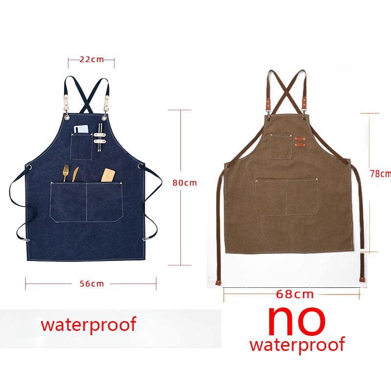Baumwolle Wasserdicht Öl Leinenschürze Kaffee Milch Tee Laden Hüftschürze für Zuhause Küche Gartenarbeit Arbeit