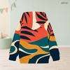 Girls Long Sleeve Hooded Pullover Cartoon Avocado Printed White Casual Sweatshirt
