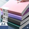 4Pcs A4 Thickened Folder 100 Pages Information Book Large Capacity Diy File Folder Multifunctional Document Organizer Desktop Storage Holiday Gift N