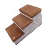 Dog Stairs for Small Dogs Foldable 3 Tiers Dog Steps Anti Slip Large Capacity with Storing Space for