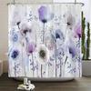 Beautiful Flowers Printed Shower Curtain Waterproof Polyester Curtain With Hook Decoration Bathroom Curtain 3D Shower Curtains