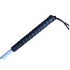 Folding 4-section aluminum white cane for the blind (black rubber grip, 115 cm)
