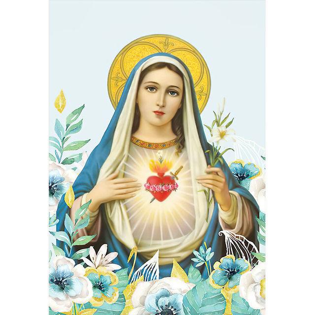 Sacred Heart of Jesus The Virgin Mary of Guadalupe Canvas Painting Poster Print Wall Art Picture for Living Room Office Decorate No Frame
