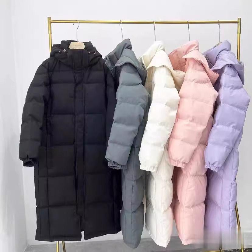 2025 Unisex Over-the-Knee Thick Down Jacket In 90% White Duck Down, Winter Couples' Style