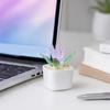 Artificial Potted Plant Handmade Colored Glaze Lavender Potted Plant