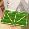 Newest Green Football Field Welcome Doormat, Sports Theme Entrance Rug for Front Door Boys Room Porch Decoration
