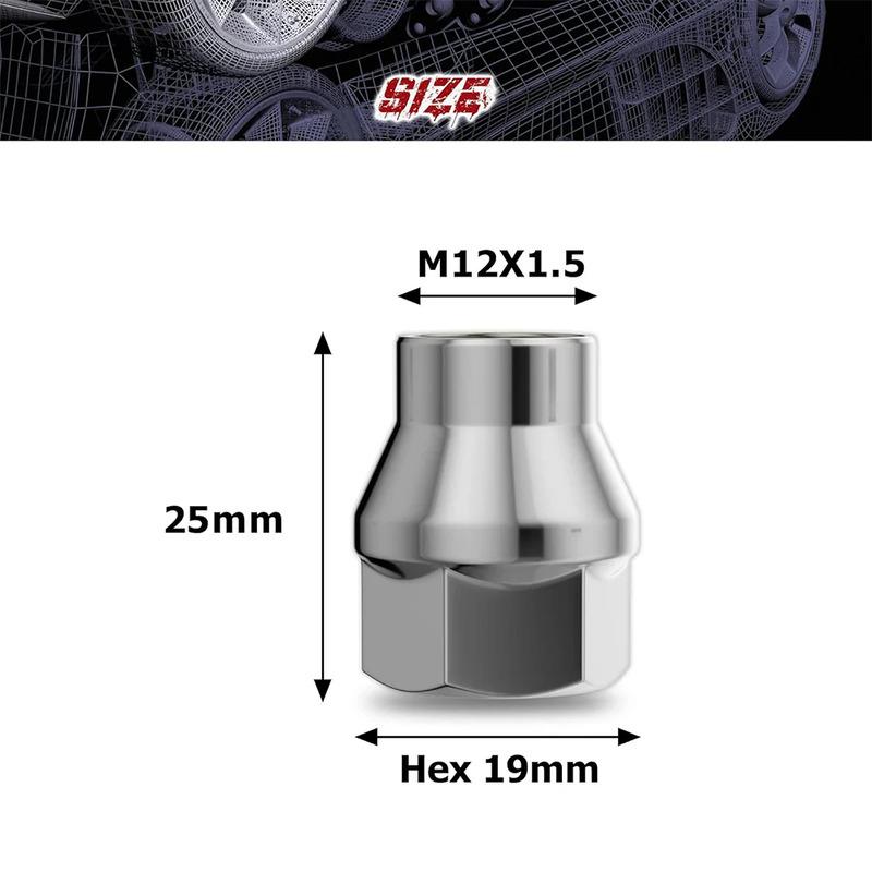 12x1.5 Extended (ET) Lug Nuts,24PCS M12x1.5 Black/Silver Open Ended Lug Nuts for Tacoma 4runner FJ Cruiser Aftermarket Wheels