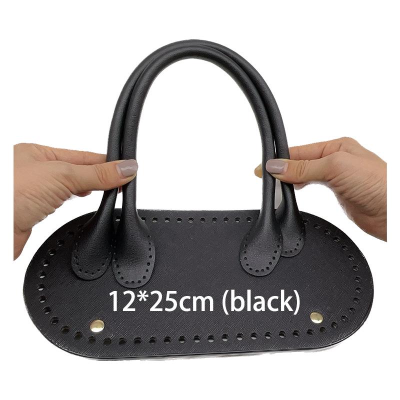 Handgewebte Lederhenkeltasche mit selbstgemachten Strohriemen