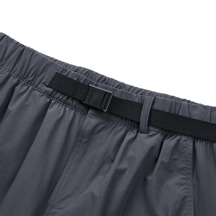 Skechers Solid Color Mid-Rise Loose Straight Quick-Dry Casual Pants Men Bottoms Periscope-Gray L224M006-0403