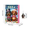 Christmas Dachshund Advent Calendar 2D Flat Acrylic Dog Pendants Countdown Calendar Advent Calendar Countdown Calendar Dog 2025