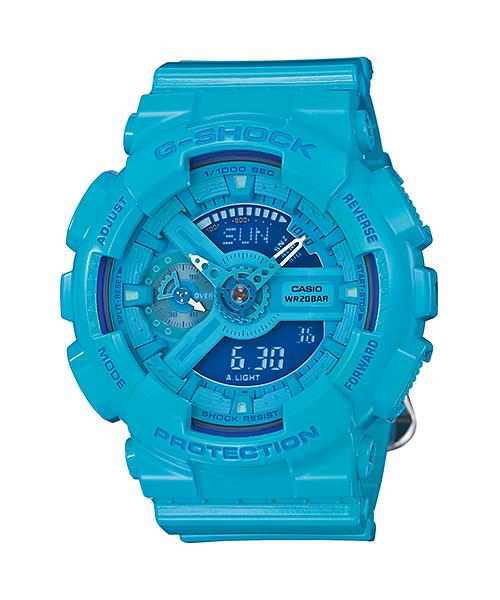 

Casio Men s Resin 200M Water Resistant Digital Shock Resistant Quartz Watch GMA-S110CC-2A синий