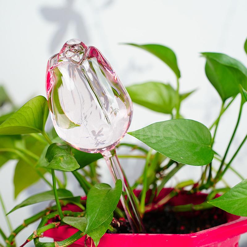 

Автоматические шары для полива растений, декоративные стеклянные конусы в форме тюльпана для полива, автополив для растений, колышки для вставки в почву, ирригация