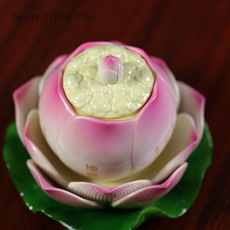 10.5X9CM Chinese Creative Lotus Holy Water Cup Buddha Front Water Supply Cup Clean Water Cup Tribute Cup Decoration
