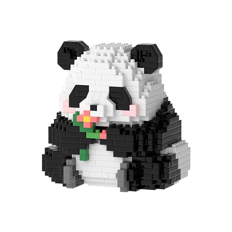 Panda Flower Micro Building Blocks - Assembly Toy for Kids, Compatible with Lego