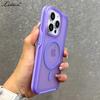 For  Matte Armor Translucent Case for For Iphone 16 1 14 13 17 Pro Max 17 Air Plus 11 12 Double Color Magnetic Hard Cover