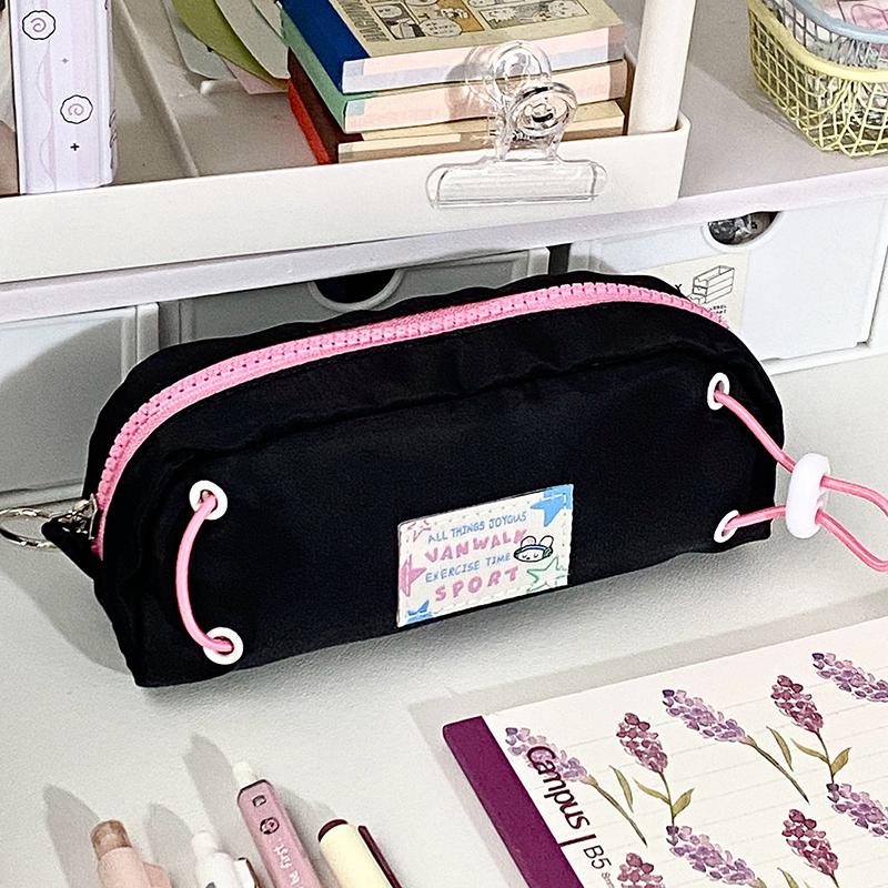 Ins Star Little Cat Pen Bag Multifunctional Student Gift Pencil Case Large Capacity Canvas Stationery Organizer School Office