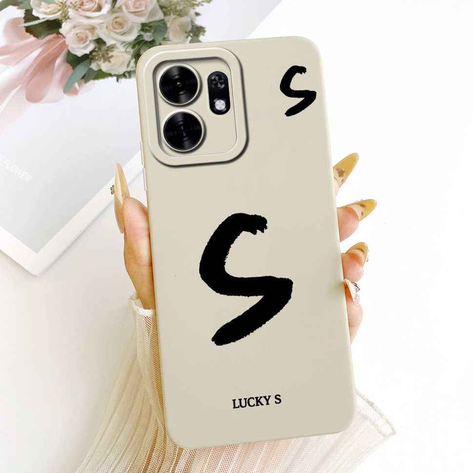 For Honor X6d X6D 5G Case LNA-NX1 Simple Lucky Letters A-Z Silicone Back Cover For Honor Play 60A 60a 5G NLA-AN00 Bumper Shell