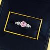 Jewelry One Carat Rose Wreath Papalacha Pink Light Luxury High Sense Rose Cut Ring Beautiful Wedding Ring