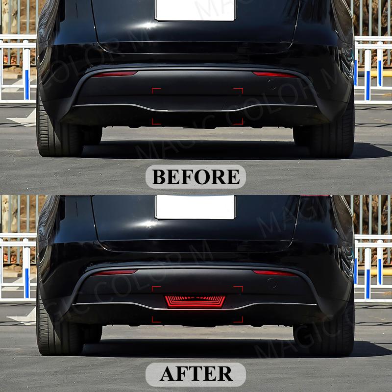 For Tesla Model Y 2019 2020 2021 2022 3-in-1 Functions Rear Running Light Brake Dynamic Yellow Turn Signal Lamp LED Pilot Light
