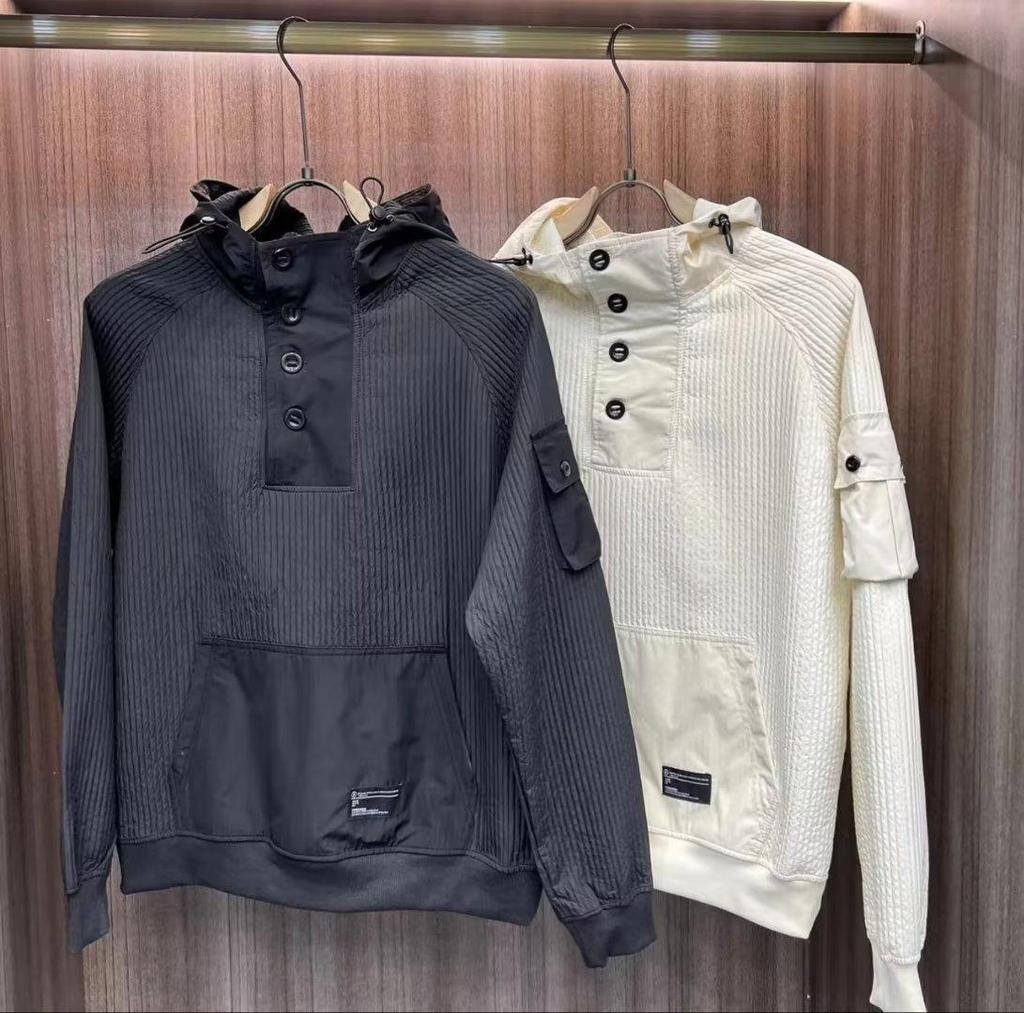 Autumn Men's Fashion Korean-Style Splicing Hoodie Sweater - New Loose-Fit Long-Sleeve Trend.