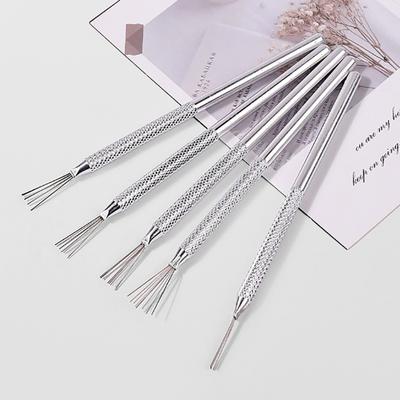 7 Pin Stripe Nail Art pędzelek do kredek 3D porady Manicure ultra-cienki długopis do rysowania linii żel Uv pędzle narzędzia do malowania