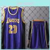 Fioletowy 24 Lakers Lebron James Zestaw Koszulek Dorosły Dzieci Oddychający Uniform Koszykarski Rekreacja Fitness Odzież Sportowa