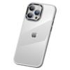 Anti-Scratch Phone Case for iPhone 15 Pro Max Slim Clear PC+TPU Phone Shell with Metal Lens Frame