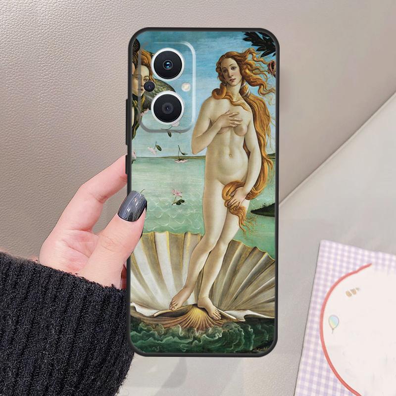Art Painting Birth Of Venus Funda For OPPO Reno 12 F 11F 13F 14F 10 13 14 15 Pro 7 8 Lite OPPO Find X8 X6 X5 X9 Pro Case
