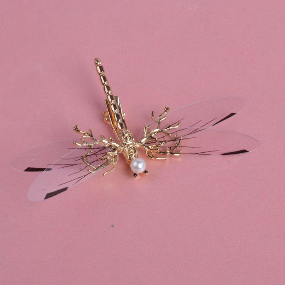 Accessories Bridal Hair Clip Baroque Women Bride Headdress Wedding Dragonfly Hairpins Gold